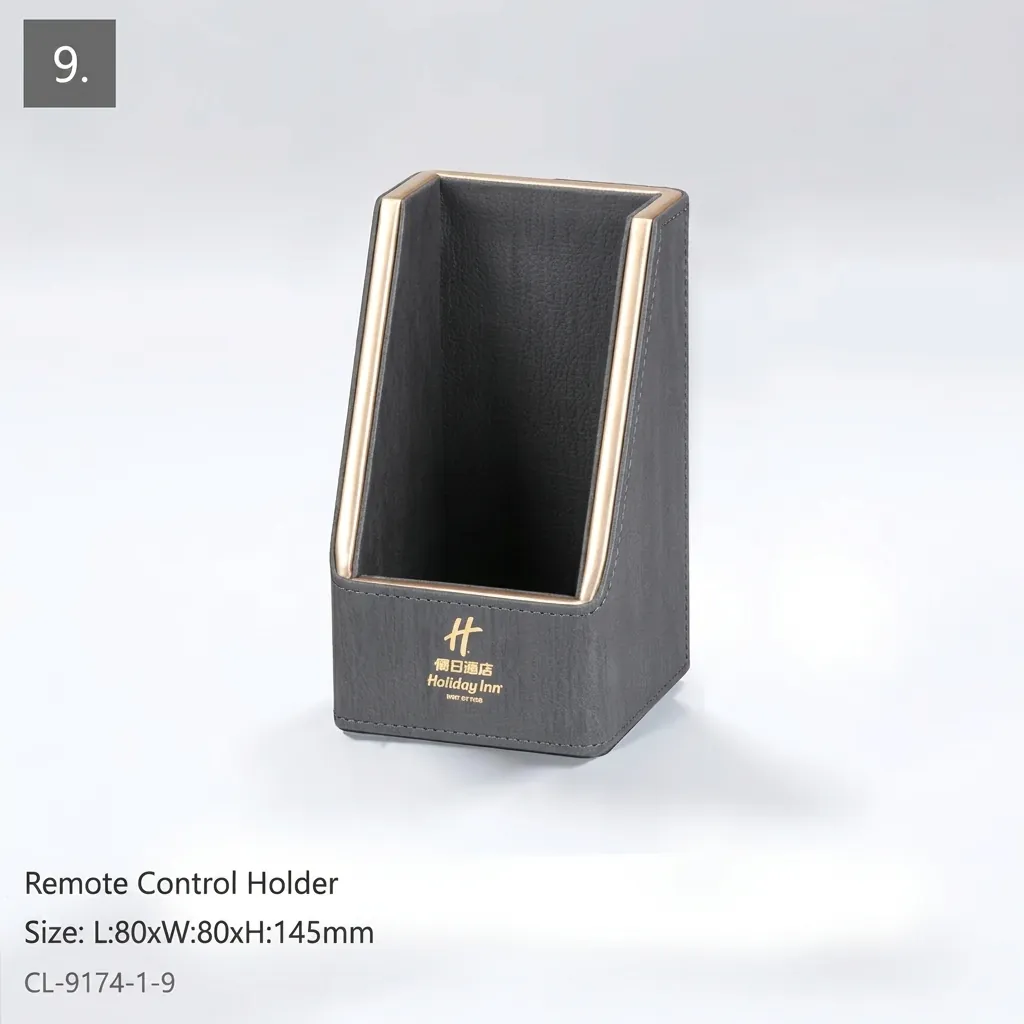 PU Leather 12-Piece Amenities Set with Single Remote Control Holder — LTH-1025 (image 3)