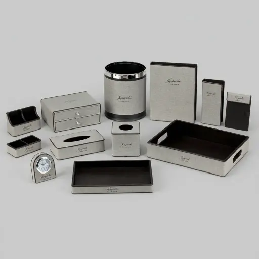 PU Leather 12-Piece Amenities Set — LTH-1030