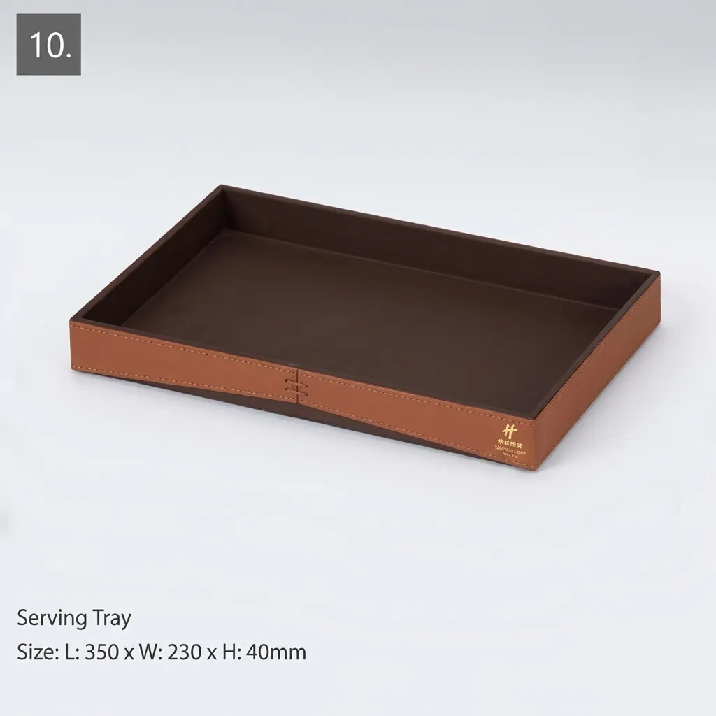 PU Leather 10-Piece Amenities Set with Single Remote Control Holder — LTH-1032 (image 4)