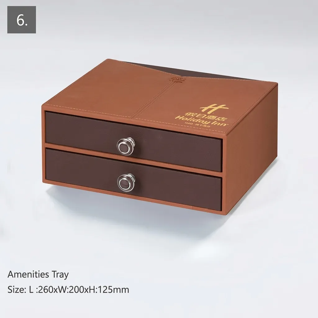 PU Leather 10-Piece Amenities Set with Single Remote Control Holder — LTH-1032 (image 11)