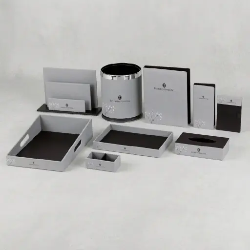 Pu Leather Hotel Amenities 9pcs — LTH-1033