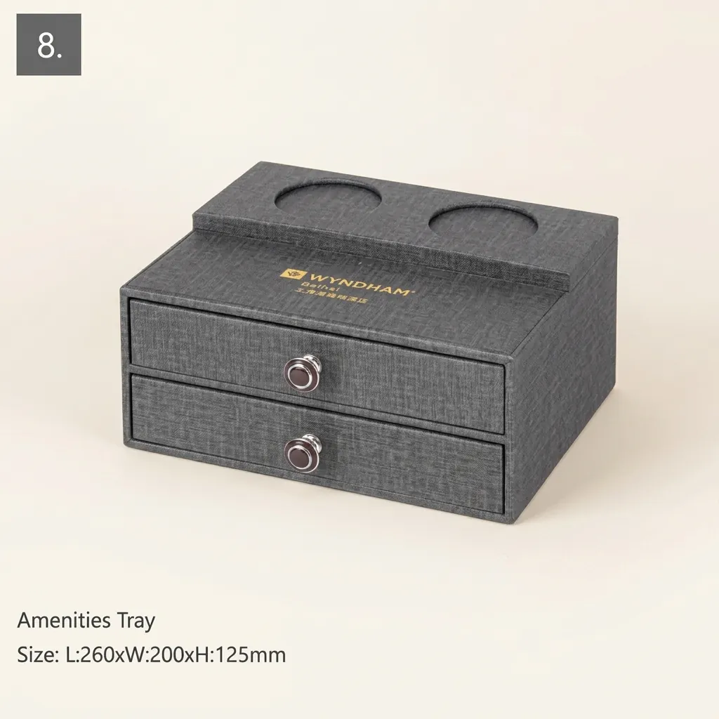 PU Leather 13-Piece Amenities Set with Menu Book — LTH-1034 (image 2)