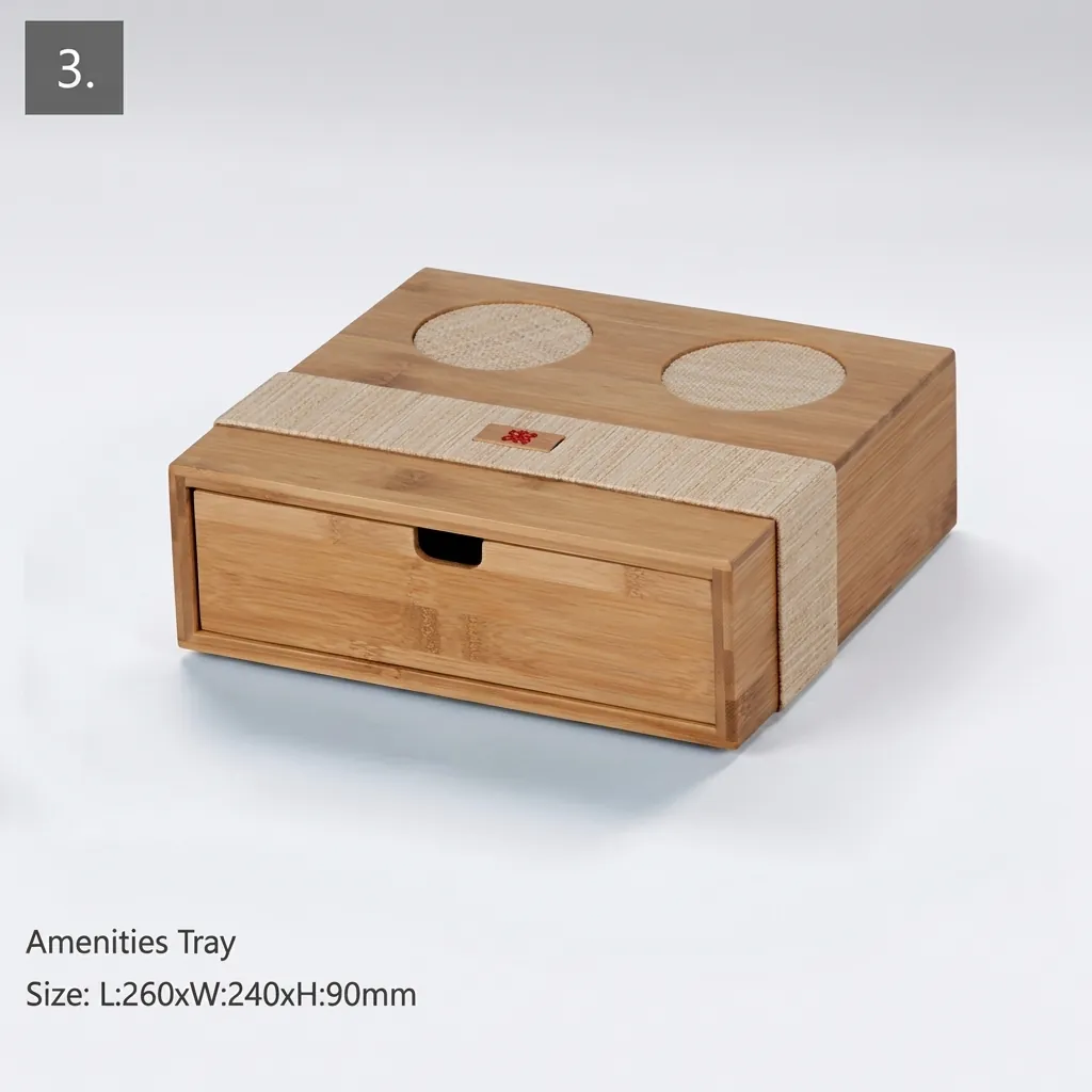 Wood & Pu Leather Hotel Amenities 8pcs — LTH-1035 (image 5)