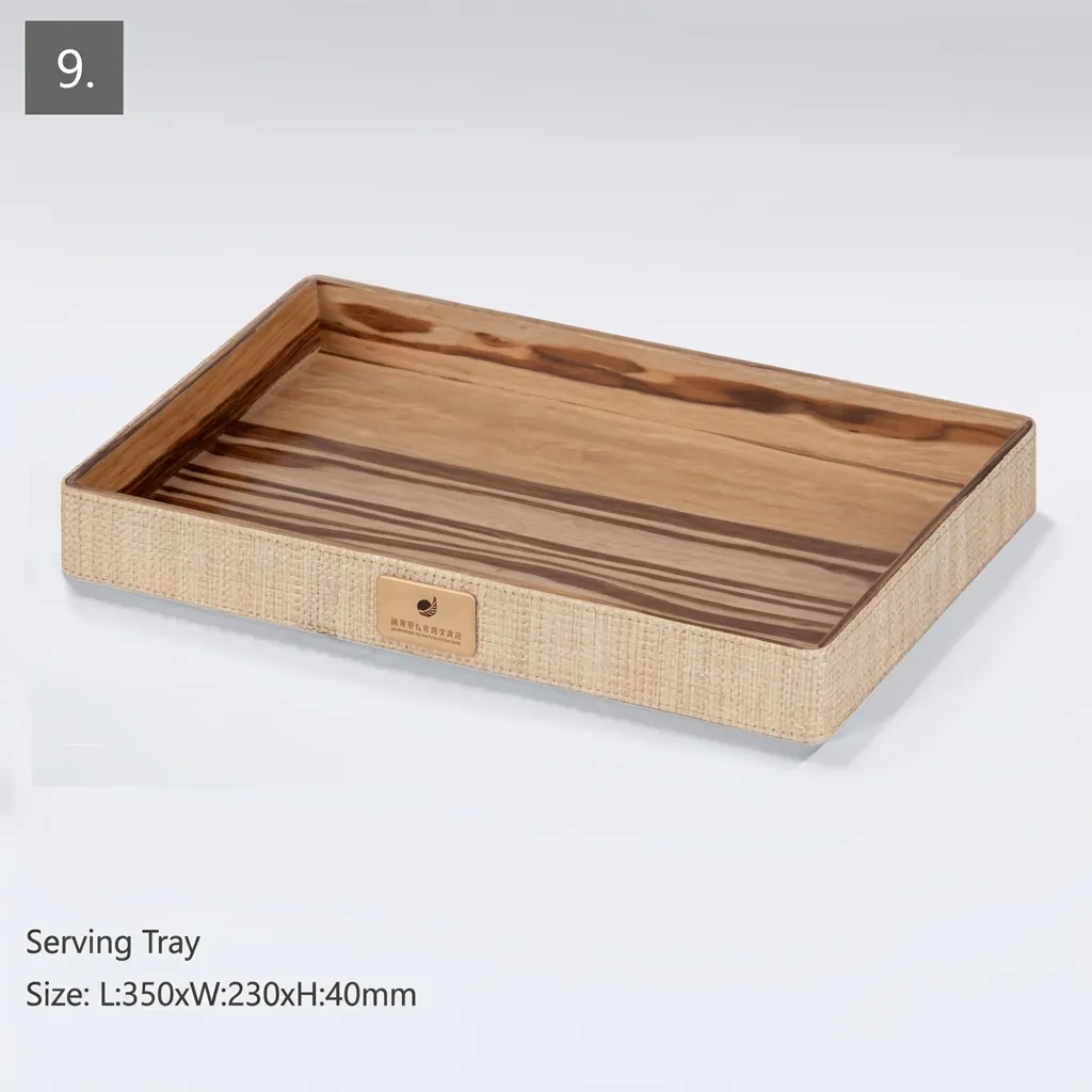 Wood & Pu Leather Hotel Amenities 9pcs — LTH-1036 (image 2)