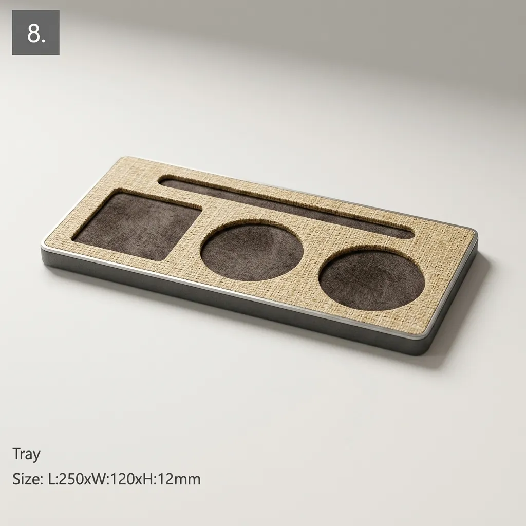 PU Leather 10-Piece Amenities Set with Amenities Tray With Single Drawer — LTH-1038 (image 2)