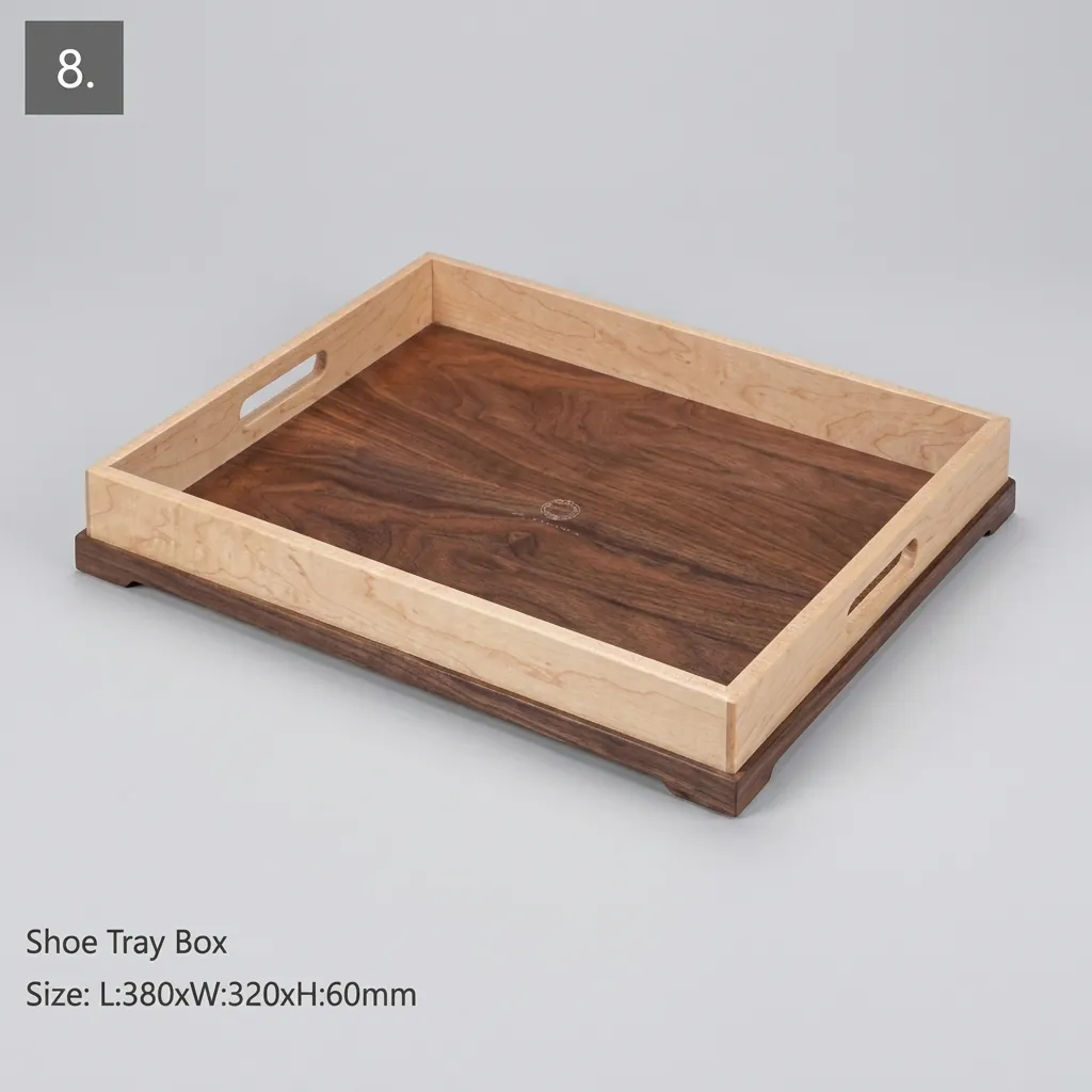 Wooden 8-Piece Amenities Set with Single Remote Control Holder — LTH-1040 (image 2)