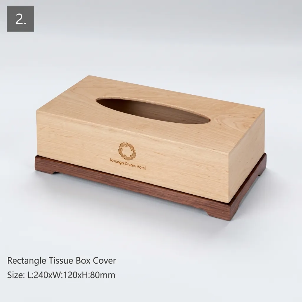 Wooden 8-Piece Amenities Set with Single Remote Control Holder — LTH-1040 (image 5)