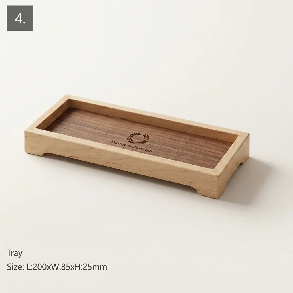 Wooden 8-Piece Amenities Set with Single Remote Control Holder — LTH-1040 (image 7)