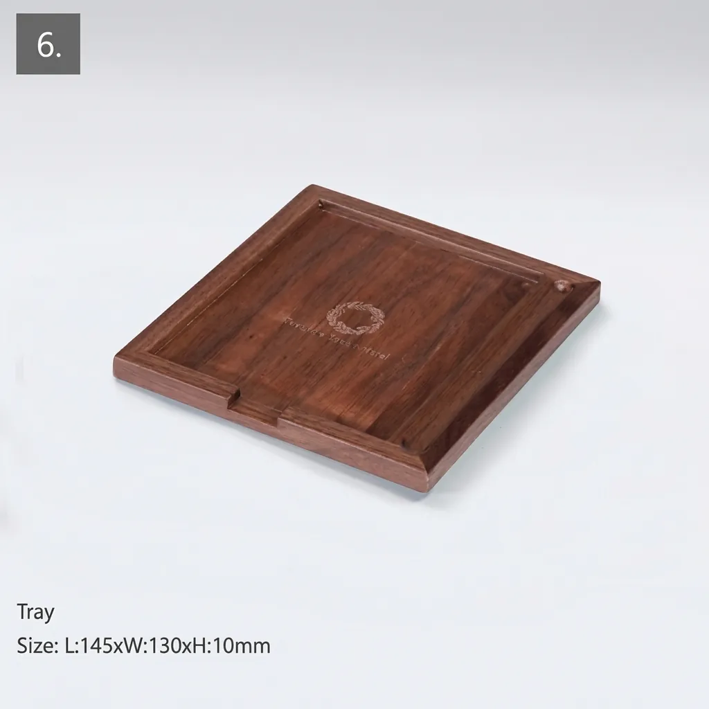 Wooden 8-Piece Amenities Set with Single Remote Control Holder — LTH-1040 (image 9)