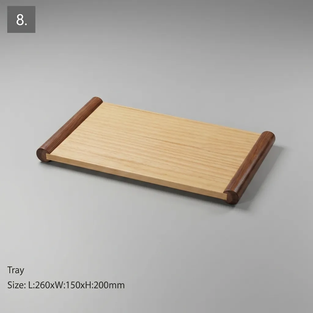 Wooden 8-Piece Amenities Set with Double Sachet Holder Box — LTH-1041 (image 2)