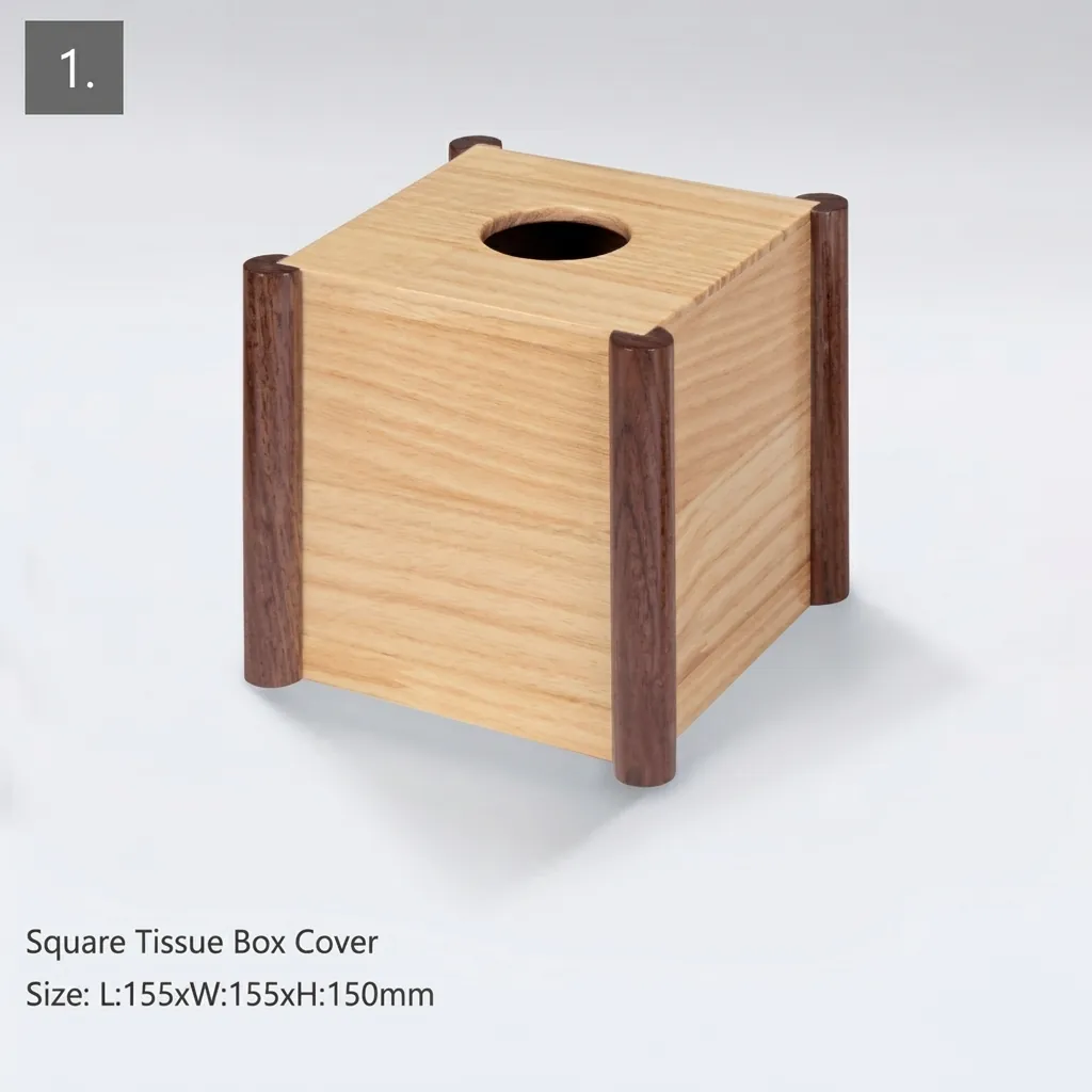 Wooden 8-Piece Amenities Set with Double Sachet Holder Box — LTH-1041 (image 4)