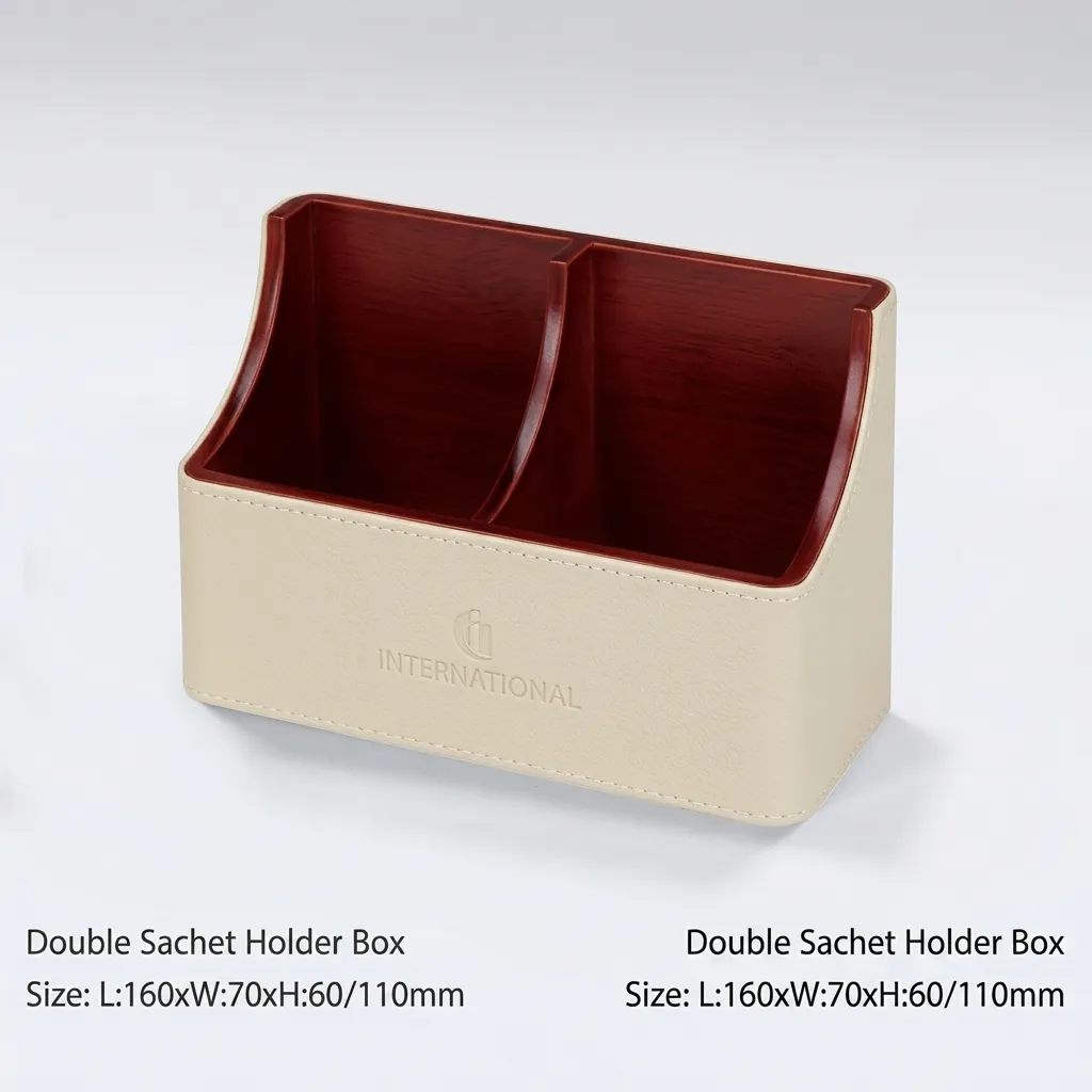 PU Leather 10-Piece Amenities Set with Single Sachet Holder Box — LTH-1043 (image 6)
