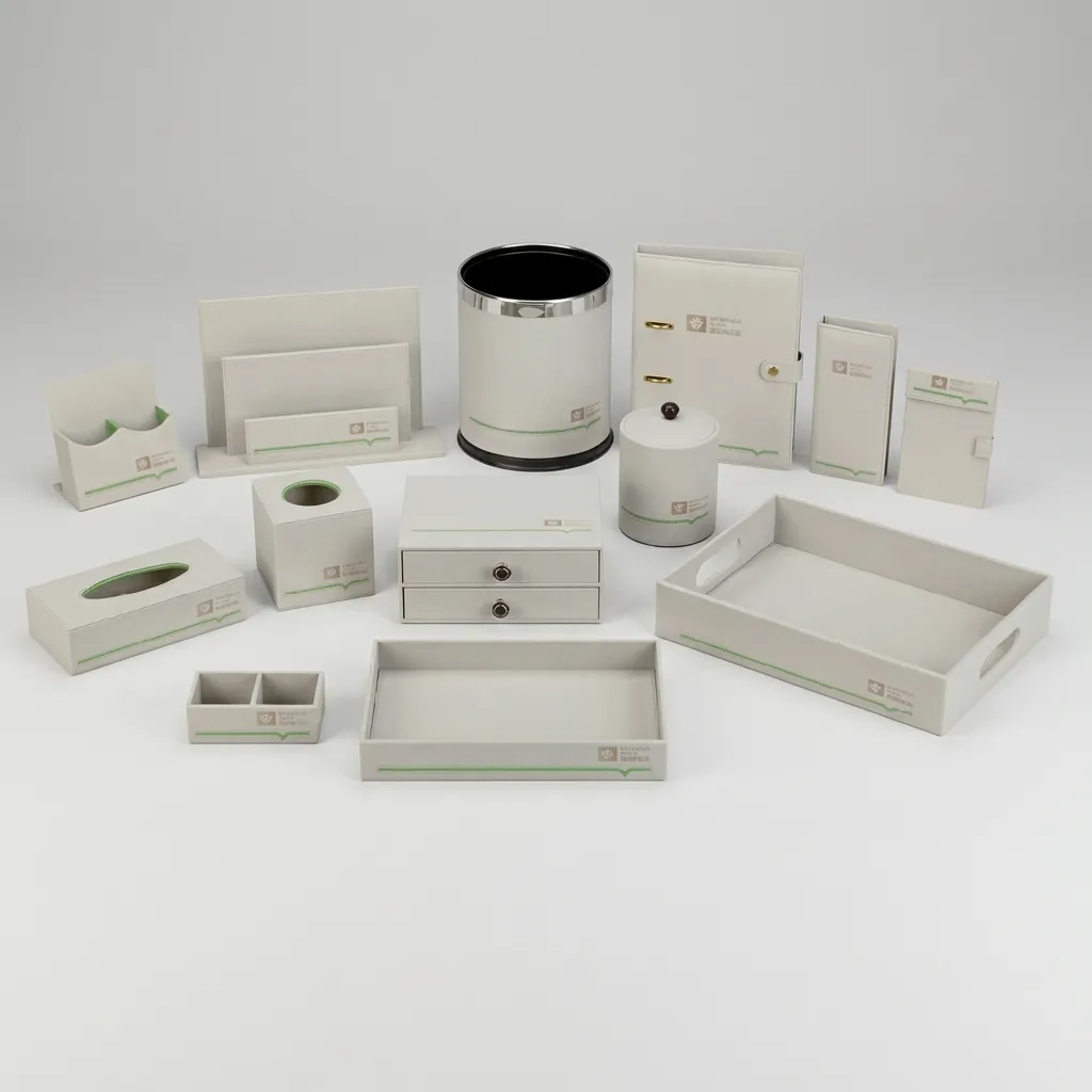 PU Leather 13-Piece Amenities Set with Ice Bucket — LTH-1045 (image 8)