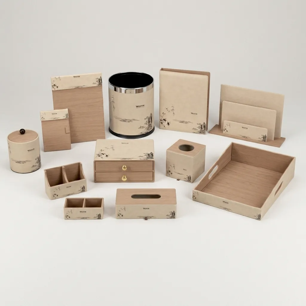 PU Leather 12-Piece Amenities Set with Brochure Holder — LTH-1046 (image 7)
