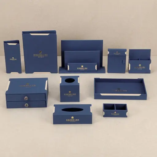 PU Leather 10-Piece Amenities Set with Bill Presenter — LTH-1048