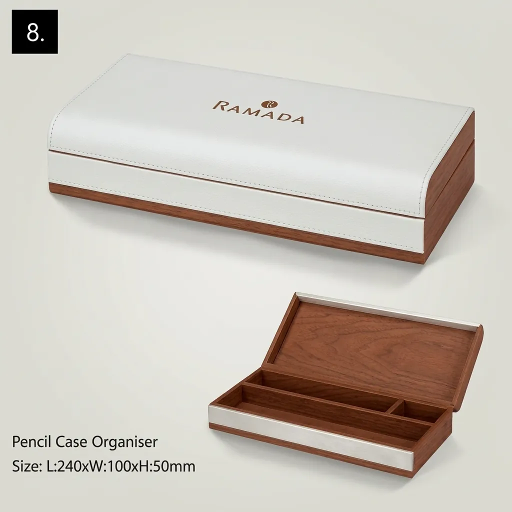 PU Leather 11-Piece Amenities Set with Double Sachet Holder Box With Lid — LTH-1049 (image 2)