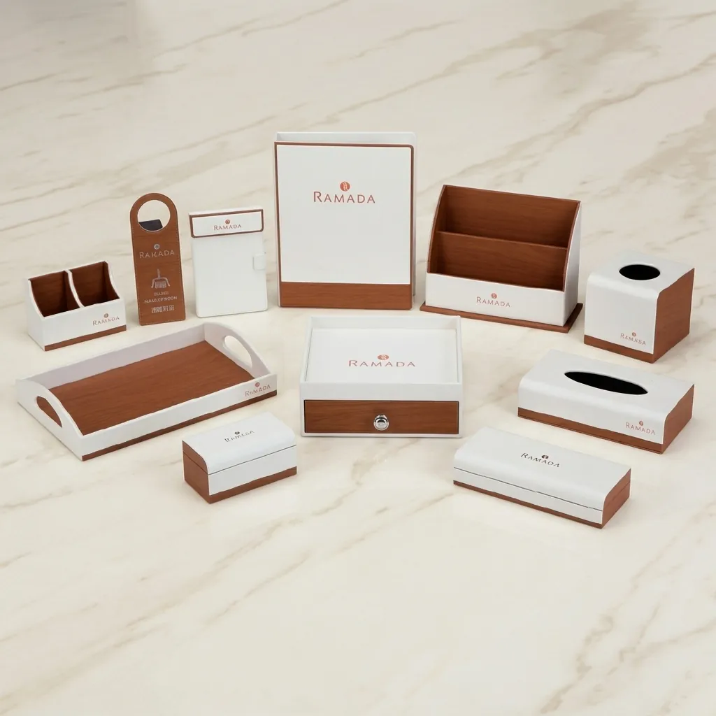 PU Leather 11-Piece Amenities Set with Double Sachet Holder Box With Lid — LTH-1049 (image 6)