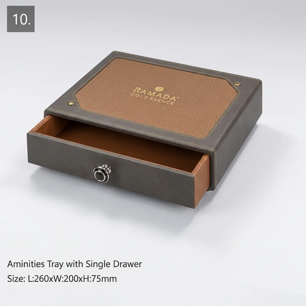 PU Leather 11-Piece Amenities Set with Single Remote Control Holder — LTH-1050 (image 4)
