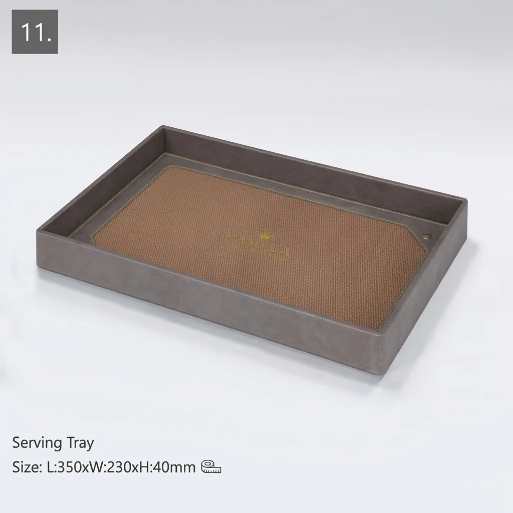 PU Leather 11-Piece Amenities Set with Single Remote Control Holder — LTH-1050 (image 5)