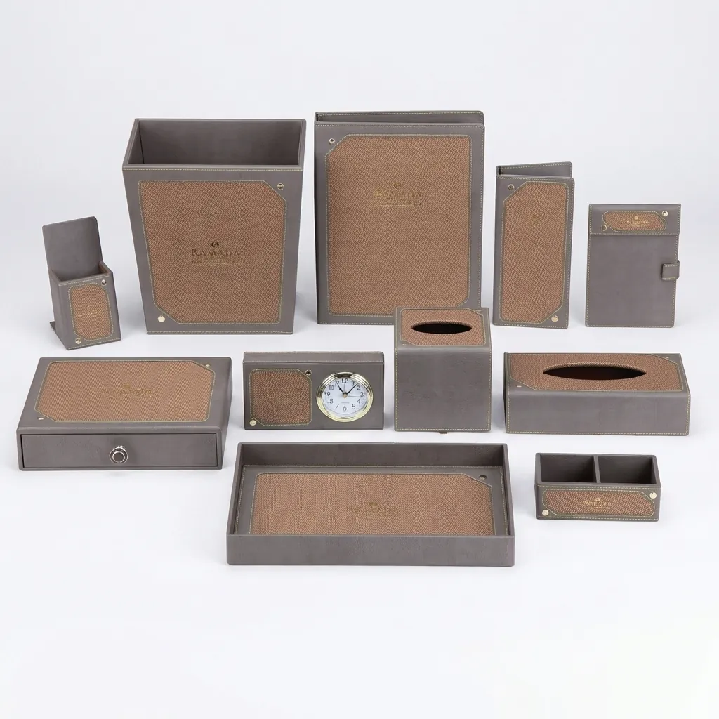 PU Leather 11-Piece Amenities Set with Single Remote Control Holder — LTH-1050 (image 6)