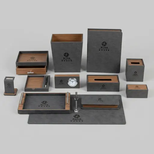 PU Leather 11-Piece Amenities Set with Memo Pad Box — LTH-1052