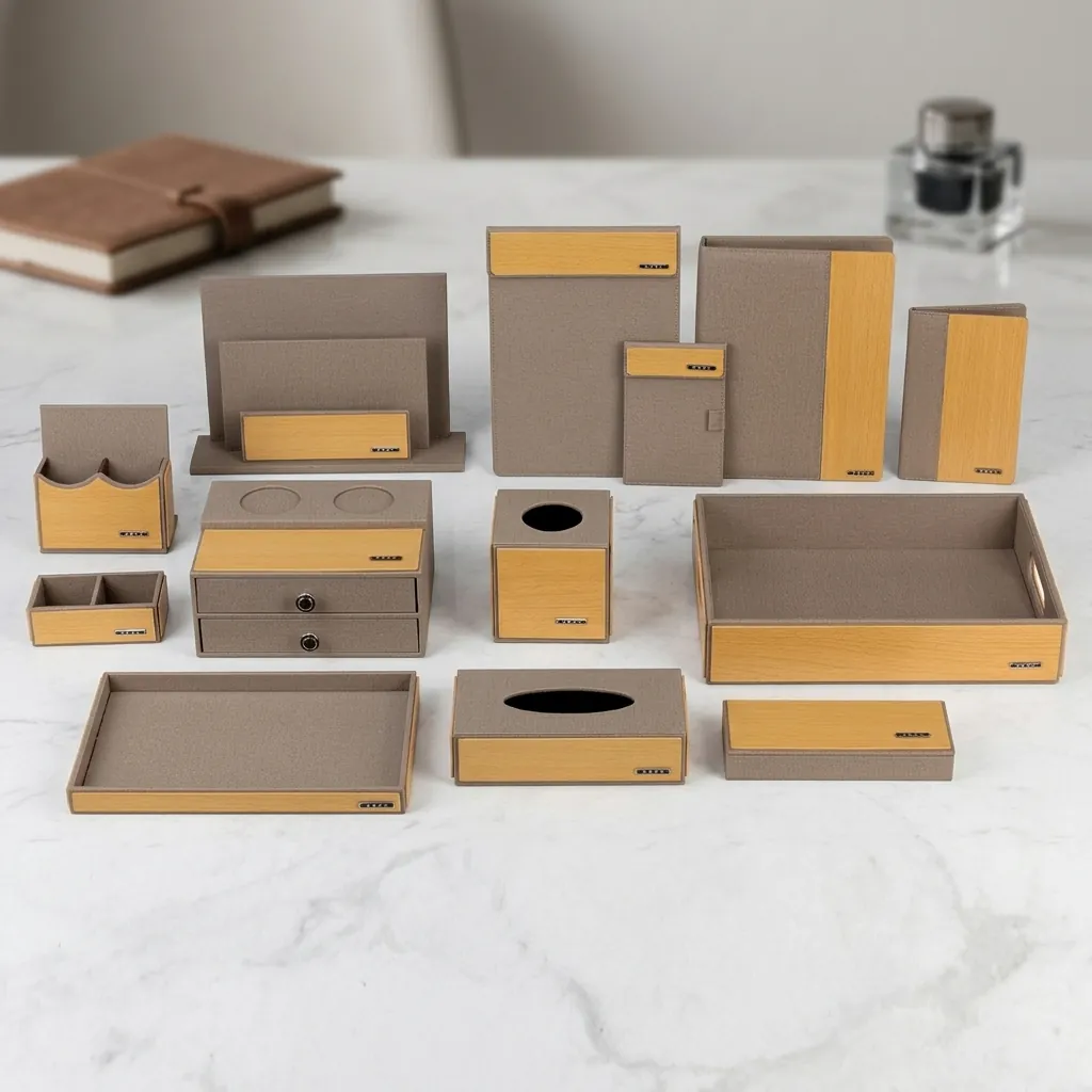 PU Leather 13-Piece Amenities Set with Brochure Holder — LTH-1053 (image 8)