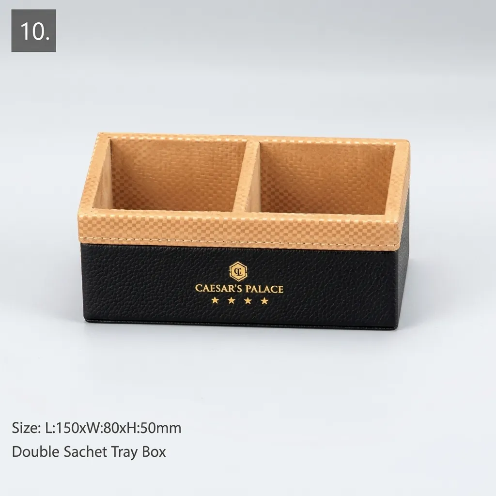 PU Leather 16-Piece Amenities Set with Double Sachet Tray Box — LTH-1057 (image 4)