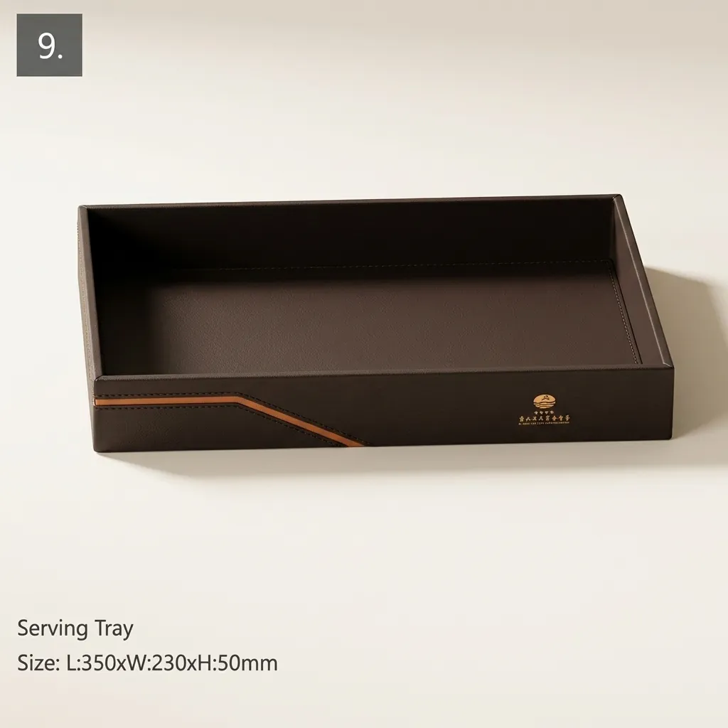 PU Leather 12-Piece Amenities Set with Amenities Tray With Single Drawer [1059]… (image 2)