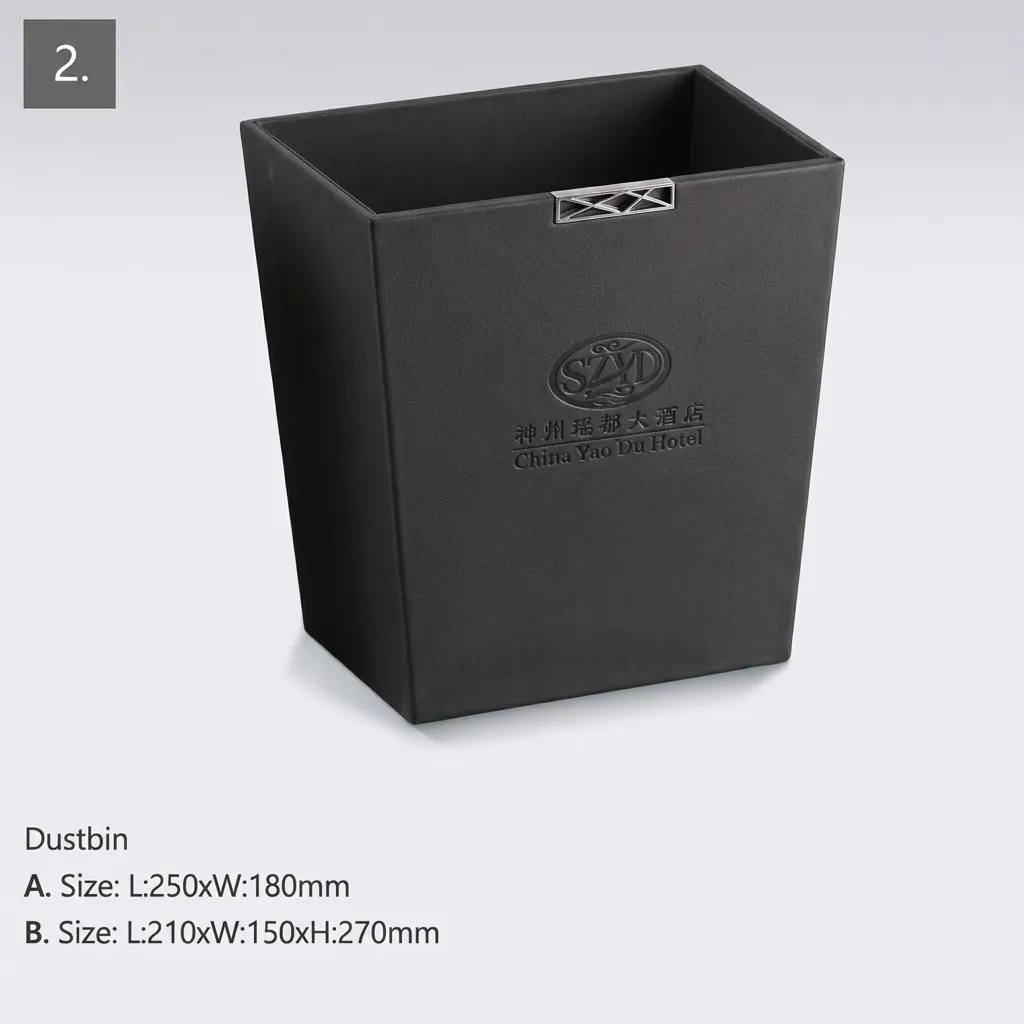 PU Leather 15-Piece Amenities Set with Sachet Holder Box With 3 Compartment — LTH-1064 (image 12)