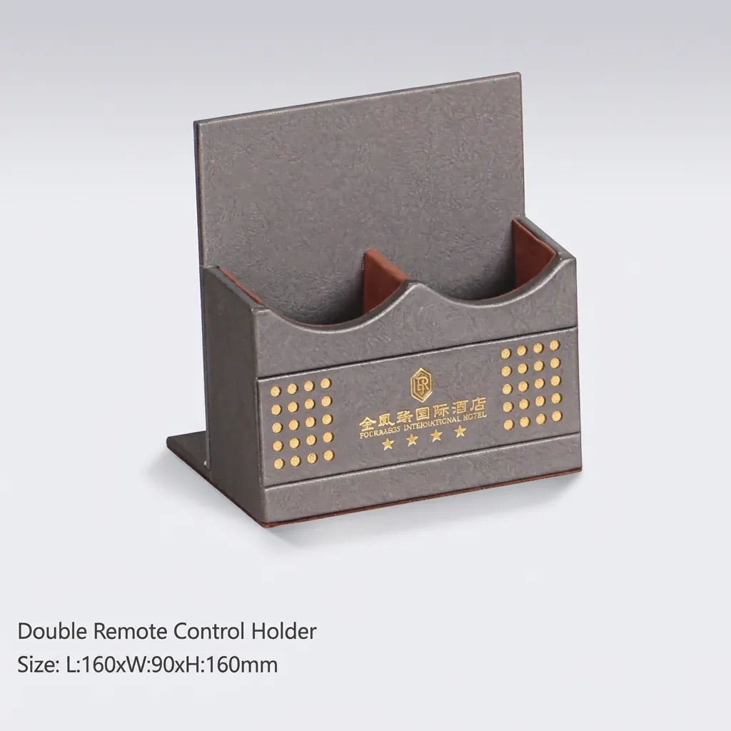 PU Leather 15-Piece Amenities Set with Double Remote Control Holder — LTH-1065 (image 11)