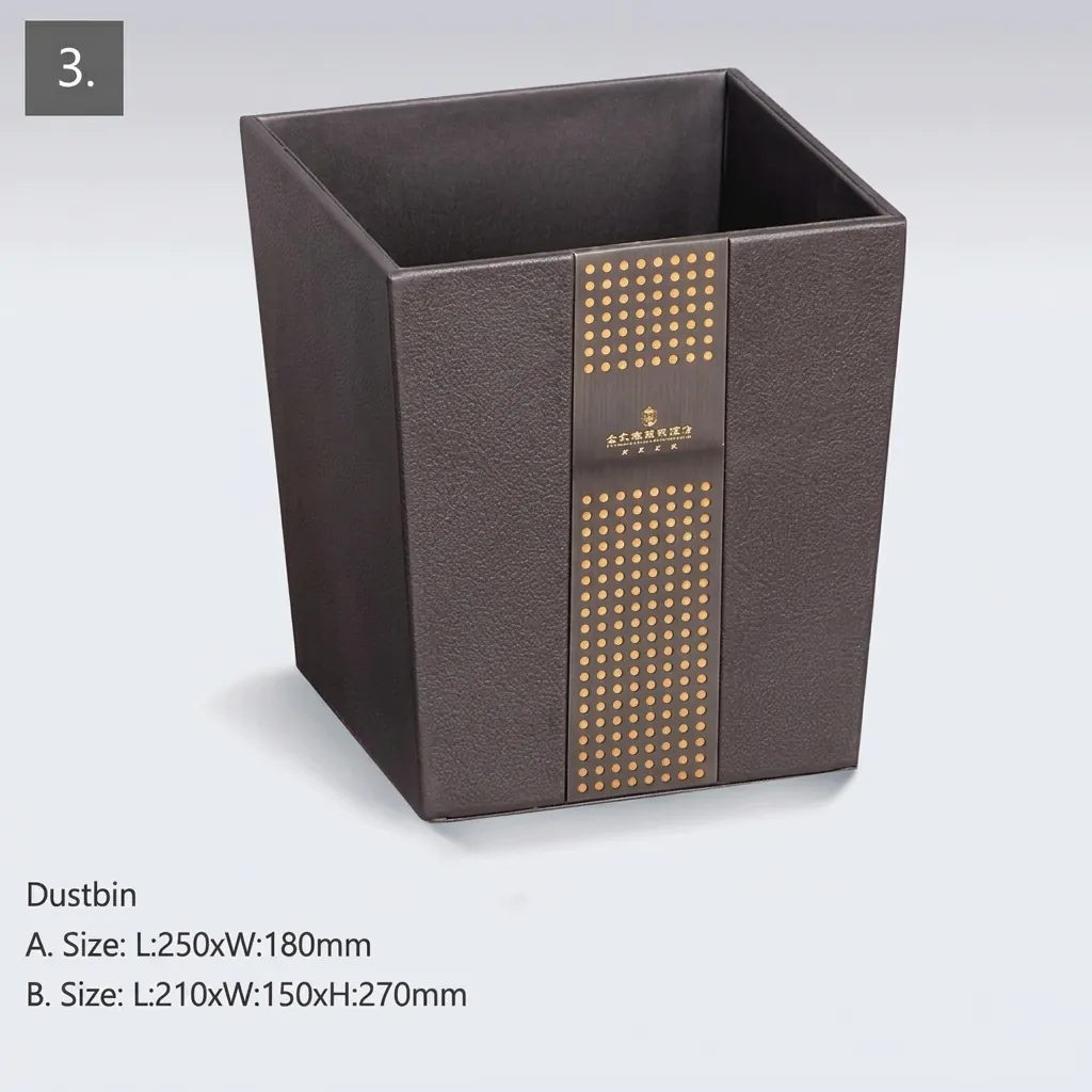 PU Leather 15-Piece Amenities Set with Double Remote Control Holder — LTH-1065 (image 13)