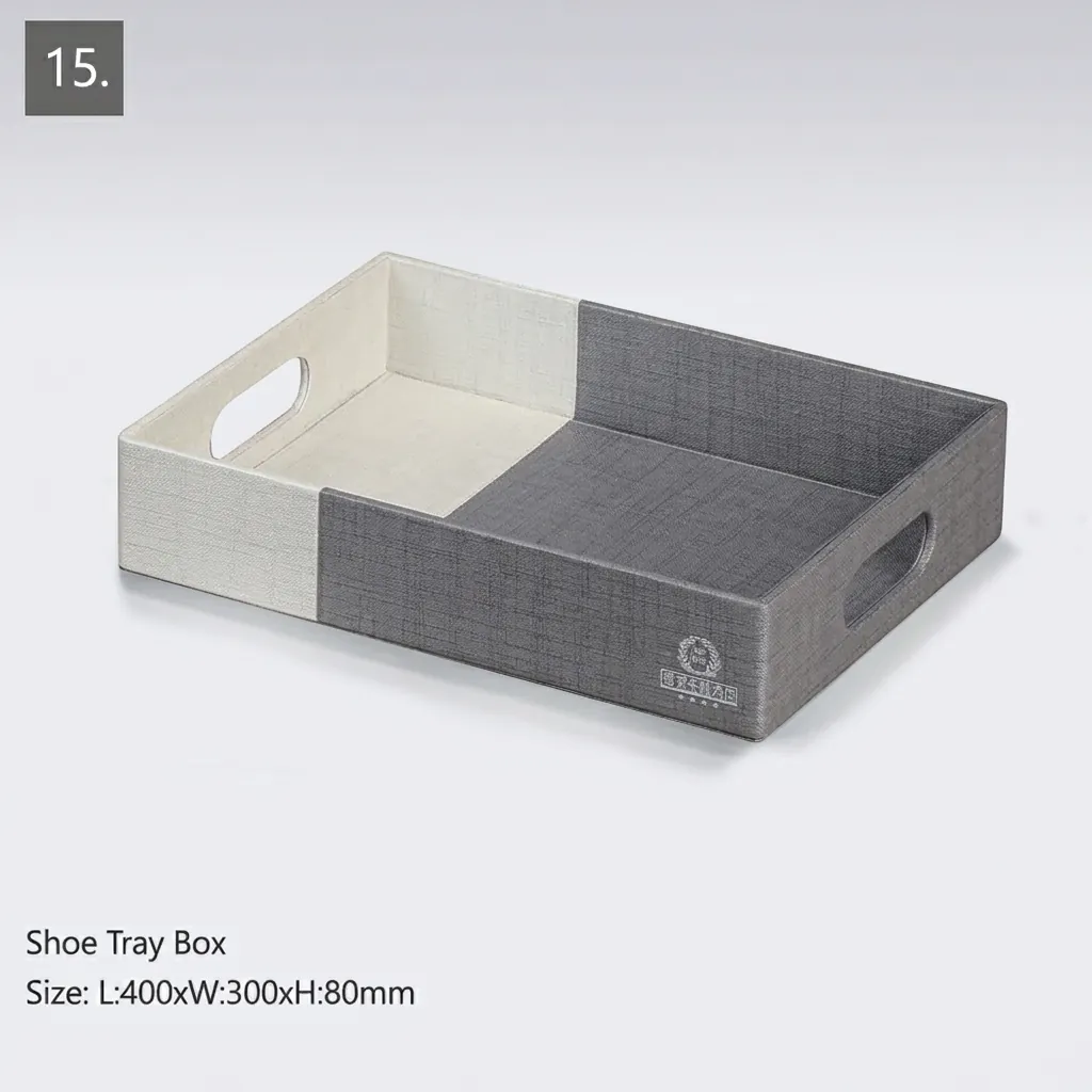 PU Leather 16-Piece Amenities Set with Double Remote Control Holder — LTH-1066 (image 9)