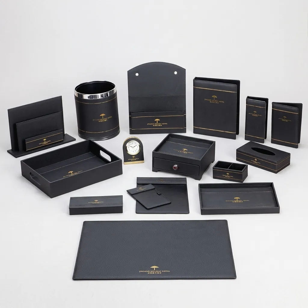 PU Leather 15-Piece Amenities Set with Shoe Tray Box — LTH-1068 (image 10)