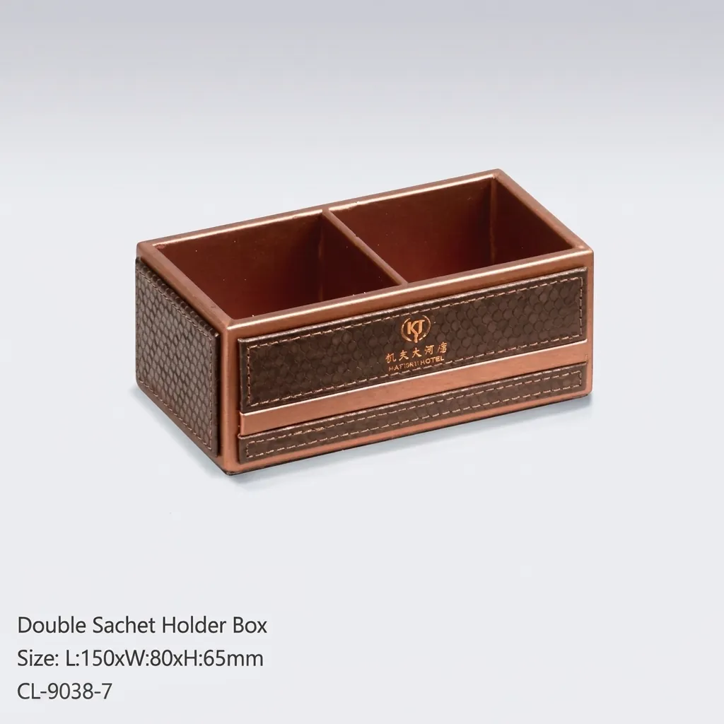 PU Leather 16-Piece Amenities Set with Sachet Holder Box With 3 Compartment — LTH-1071 (image 18)