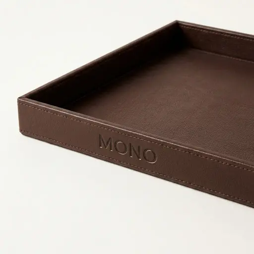 Pu Leather Rectangular Serving Tray