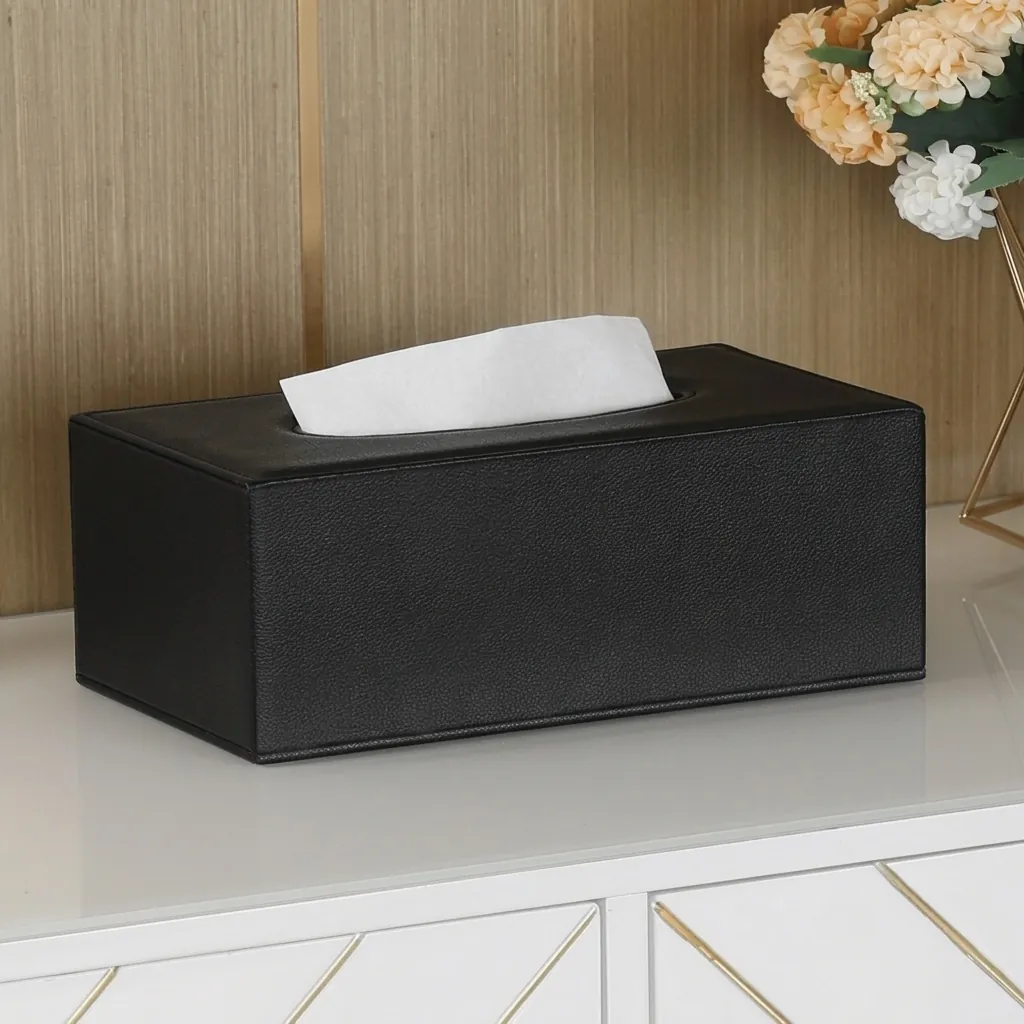 Rectangular Pu Leather Tissue Box Cover — LTH-1081 (image 5)