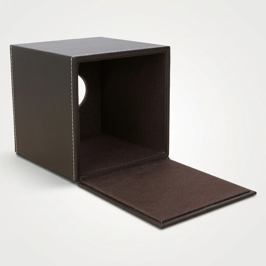 PU Leather Square Tissue Box Cover with Magnetic Bottom [1082] — LTH-1082 (image 5)