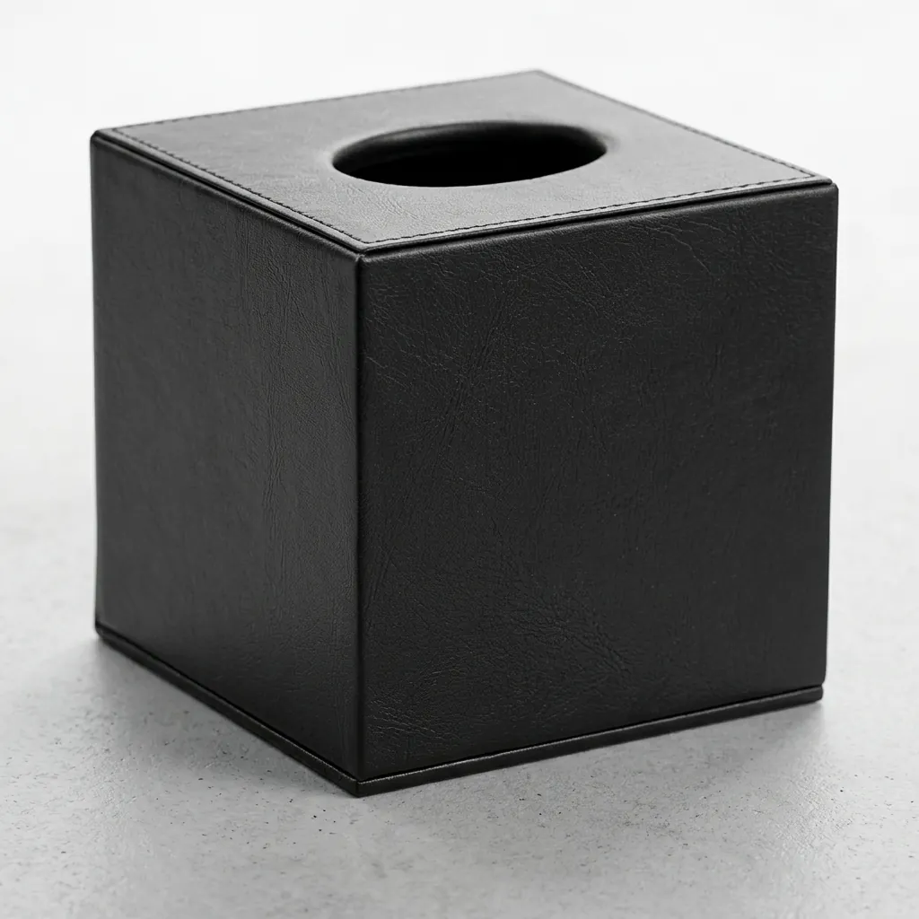 PU Leather Square Tissue Box Cover with Magnetic Bottom [1083] — LTH-1083 (image 7)