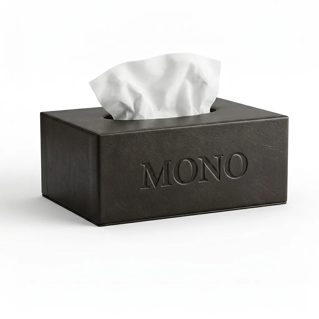 PU Leather Square Tissue Box Cover with Magnetic Bottom [1084] — LTH-1084 (image 1)