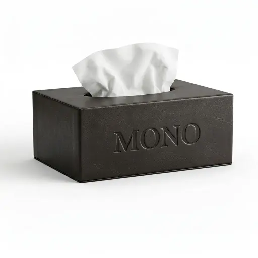 PU Leather Square Tissue Box Cover with Magnetic Bottom [1084]