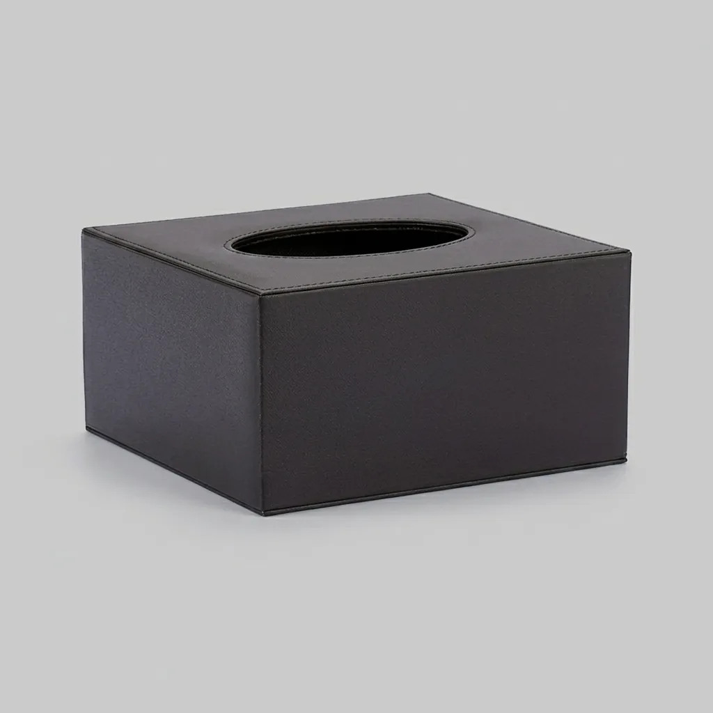 PU Leather Square Tissue Box Cover with Magnetic Bottom [1084] — LTH-1084 (image 3)