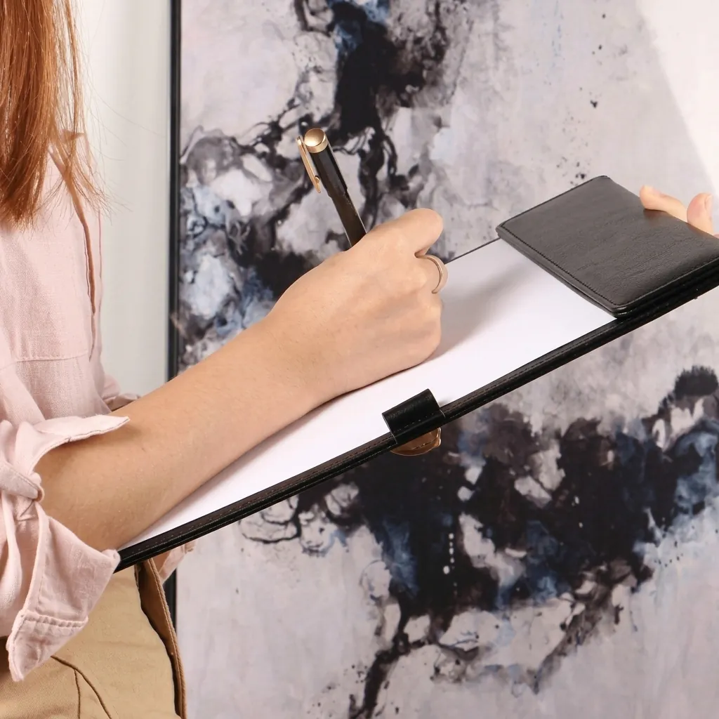 Pu Leather Notepad With Pen Holder — LTH-1086 (image 5)