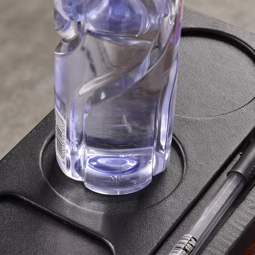 Pu Leather Coaster With Three-Hole Cup Holder & Pen Slot — LTH-1093 (image 2)