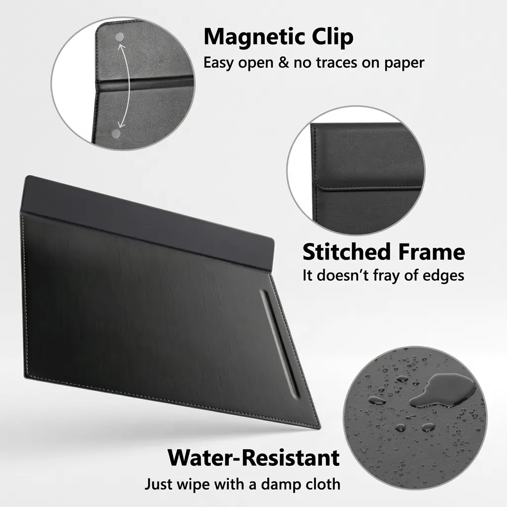 Pu Leather Desk Blotter With Pen Slot — LTH-1094 (image 6)