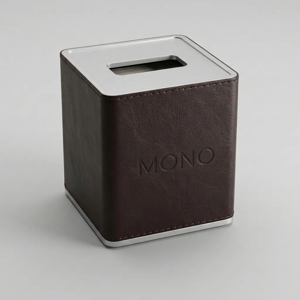 Abs + Pu Leather Square Tissue Box — LTH-1096 (image 1)