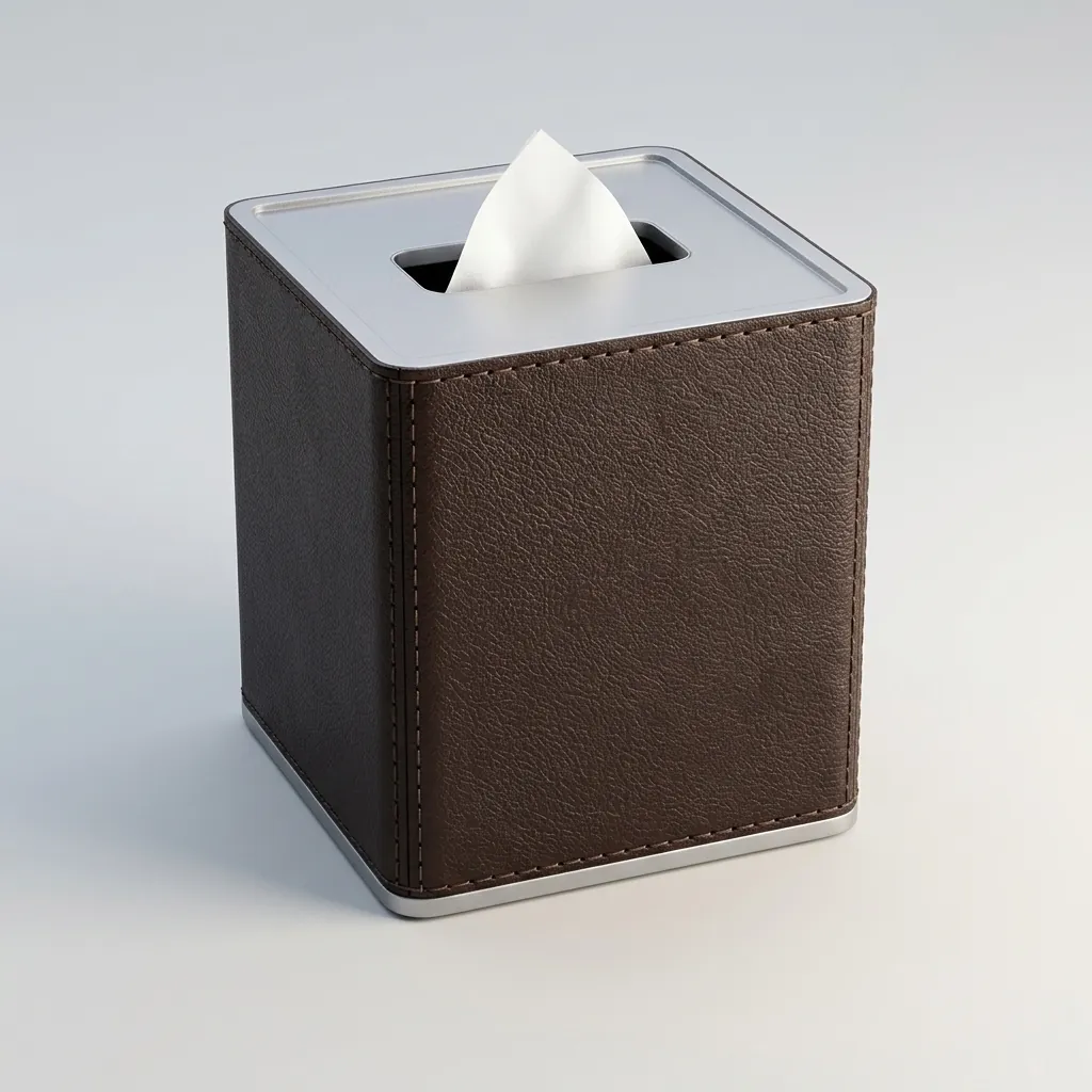 Abs + Pu Leather Square Tissue Box — LTH-1096 (image 2)