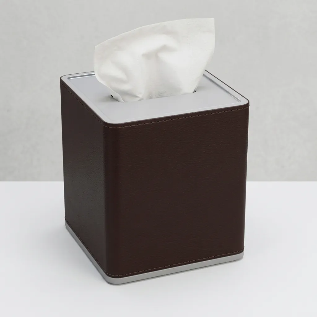 Abs + Pu Leather Square Tissue Box — LTH-1096 (image 3)