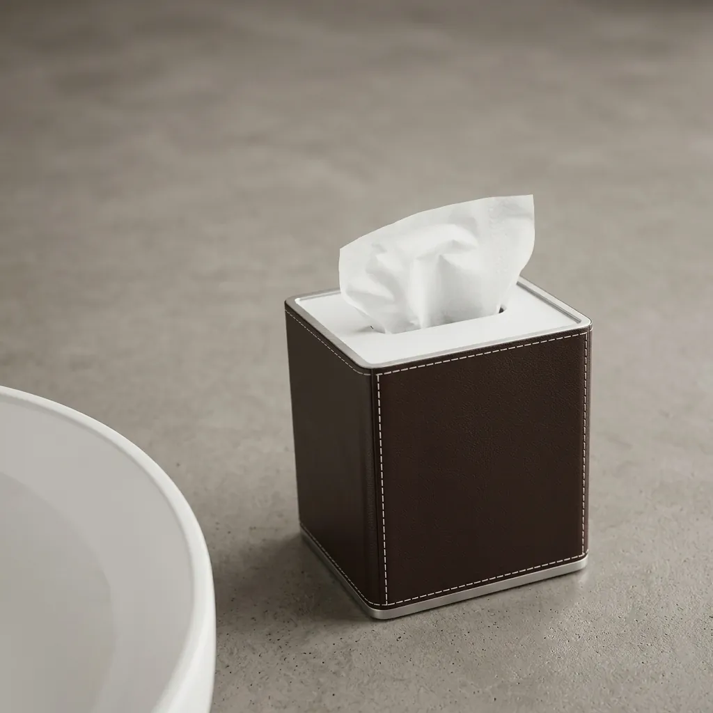Abs + Pu Leather Square Tissue Box — LTH-1096 (image 5)