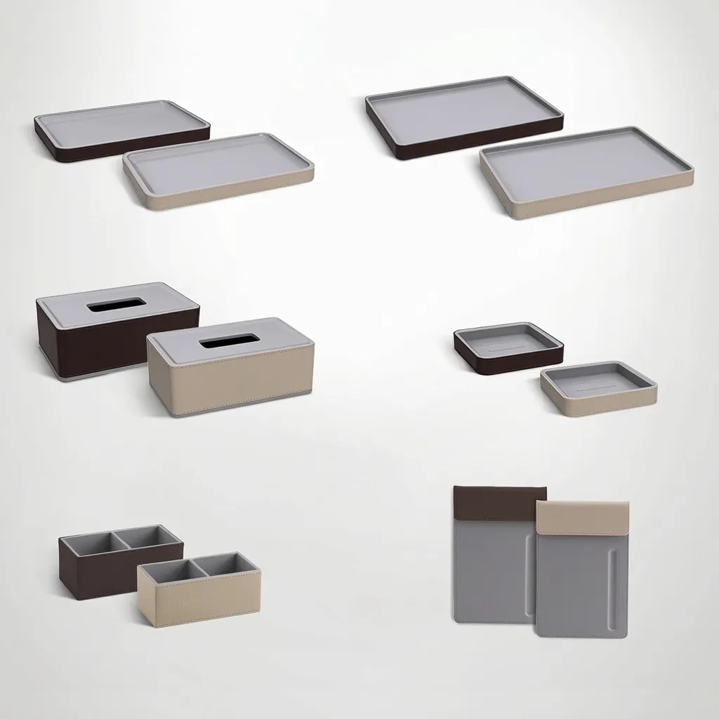 Abs + Pu Leather Square Tissue Box — LTH-1096 (image 7)