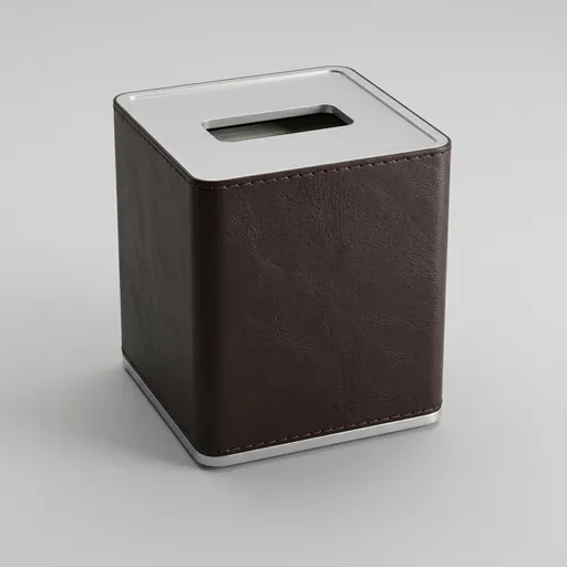 Abs + Pu Leather Square Tissue Box — LTH-1096